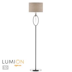 Торшер LUMION 4515/1F SANTIAGO хром, серый
