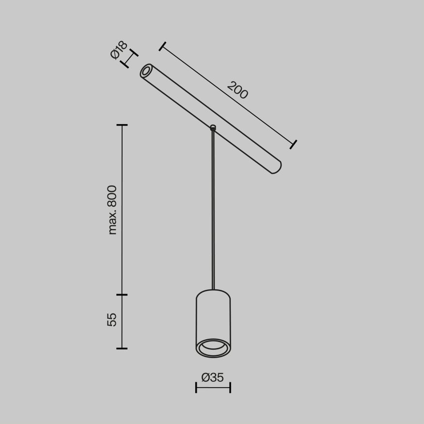 Светильник Technical C105PL-3W3-6K-BS MAYTONI Focus LED Латунь
