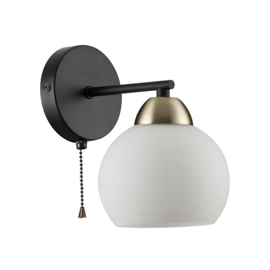 Бра с выкл. LUMION 4595/1W ROWAN черный, бронза