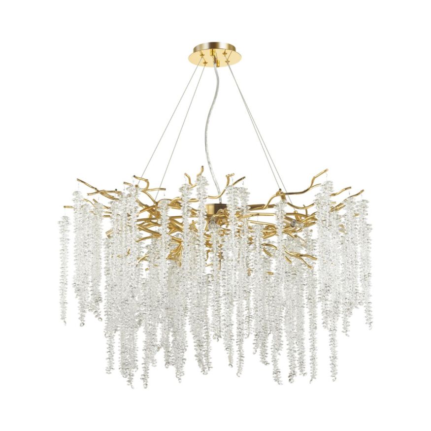 Люстра ODEON LIGHT 5005/14 Banche золотой/прозрачный металл/хрусталь