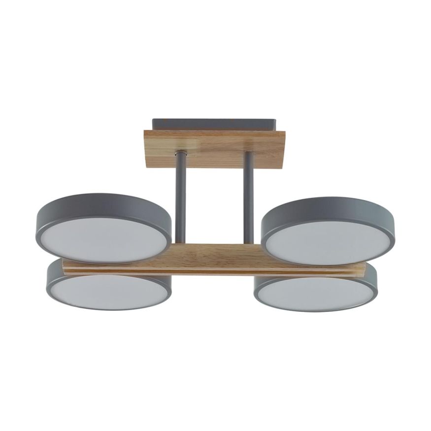 Потолочный светильник LUMION 8031/72CL PLATO серый, дерево