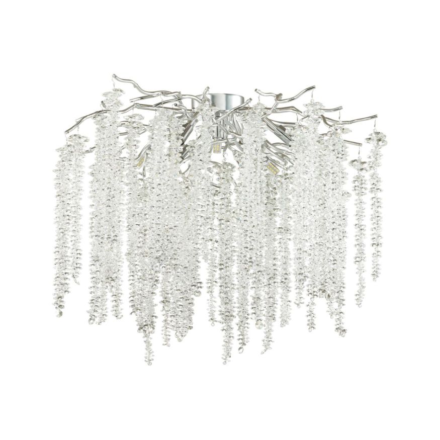 Люстра ODEON LIGHT 5004/8C Banche серебристый/прозрачный металл/хрусталь