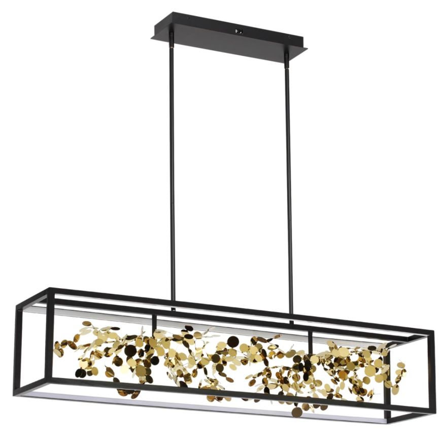 Люстра ODEON LIGHT 5065/65L BILD матовый черный/золотой