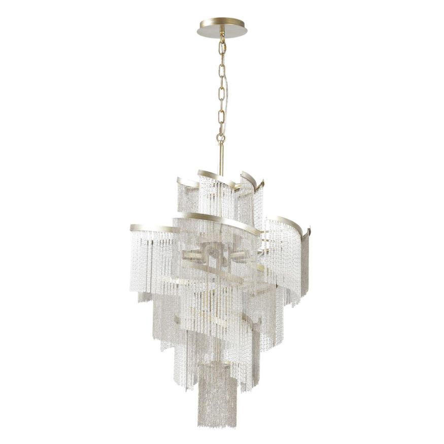 Люстра ODEON LIGHT 4630/11 GRAZA серебристый/стекло/металл.цепочки