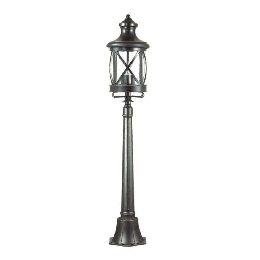 Уличный светильник 124 см ODEON LIGHT 4045/3F SATION черный/золотая патина