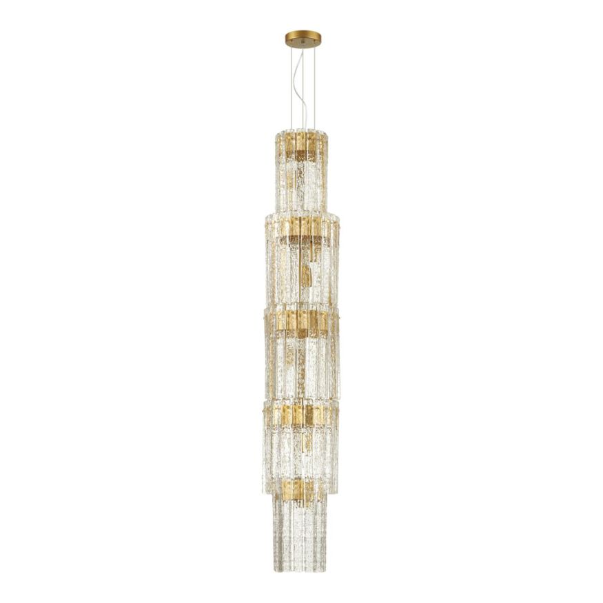 Люстра ODEON LIGHT 4938/9 MERKALE матов.золотой/прозрачный/стекло/