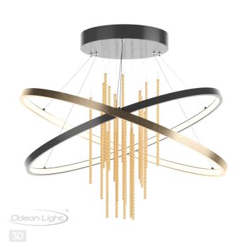 Потолочный светильник ODEON LIGHT 3901/70CL MONICA золотистый/янтарный