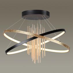 Потолочный светильник ODEON LIGHT 3901/70CL MONICA золотистый/янтарный