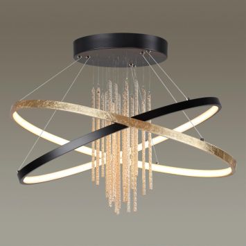 Потолочный светильник ODEON LIGHT 3901/70CL MONICA золотистый/янтарный