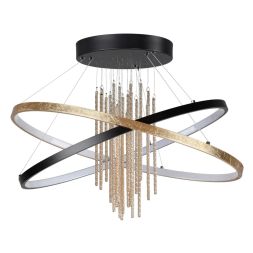 Потолочный светильник ODEON LIGHT 3901/70CL MONICA золотистый/янтарный