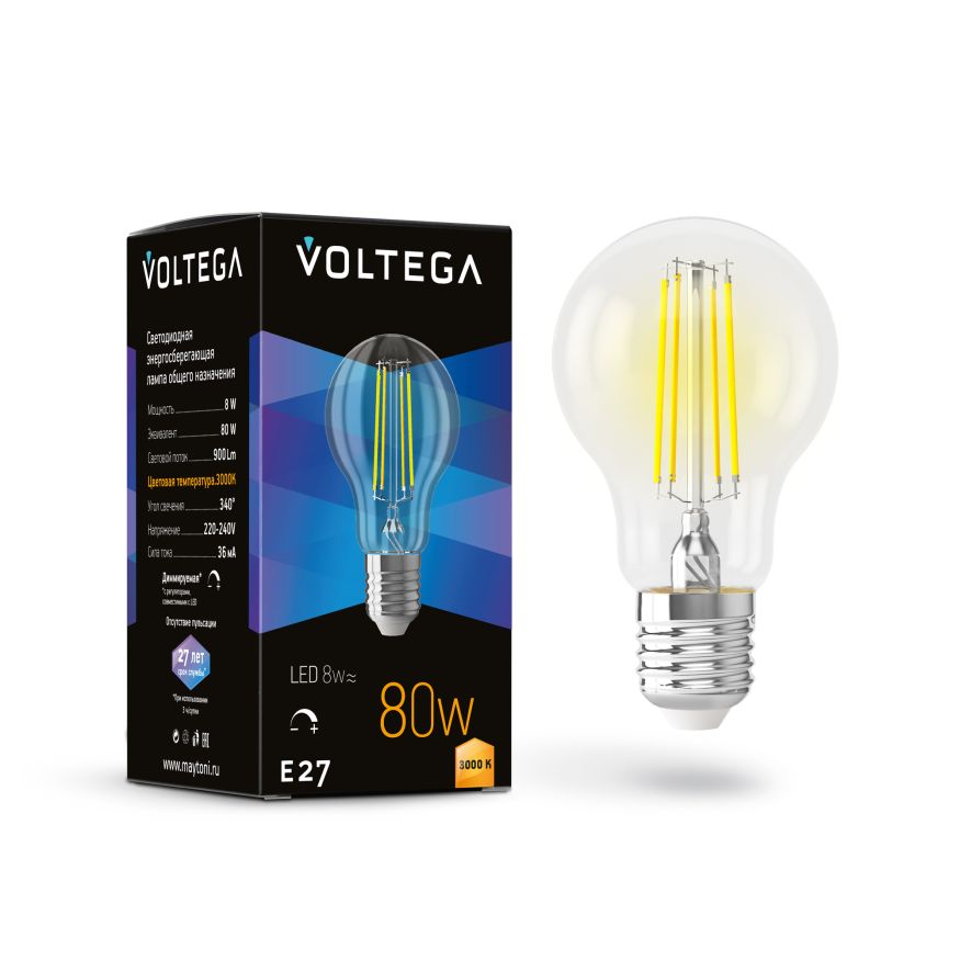 Лампочка Voltega 7229 Voltega General purpose bulb Прозрачный