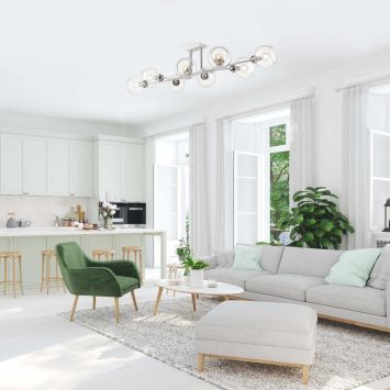 Люстра потолочная LUMION 4517/8C ALANA белый, хром