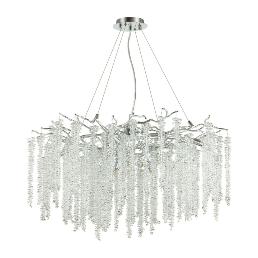 Люстра ODEON LIGHT 5004/14 Banche серебристый/прозрачный металл/хрусталь