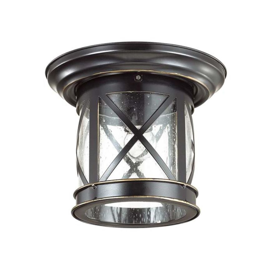 Уличный потолочный светильник ODEON LIGHT 4045/1C SATION черный/золотая патина