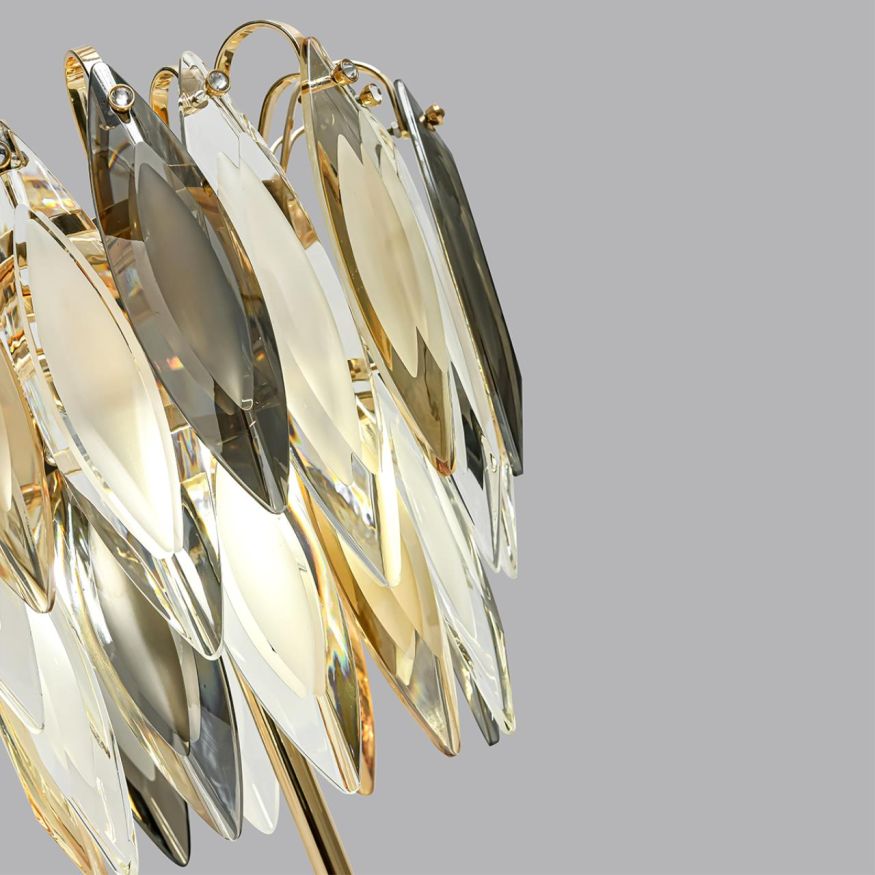 Торшер ODEON LIGHT 5068/4F VILNA золото/дымчатый/янтарный/матовый белый