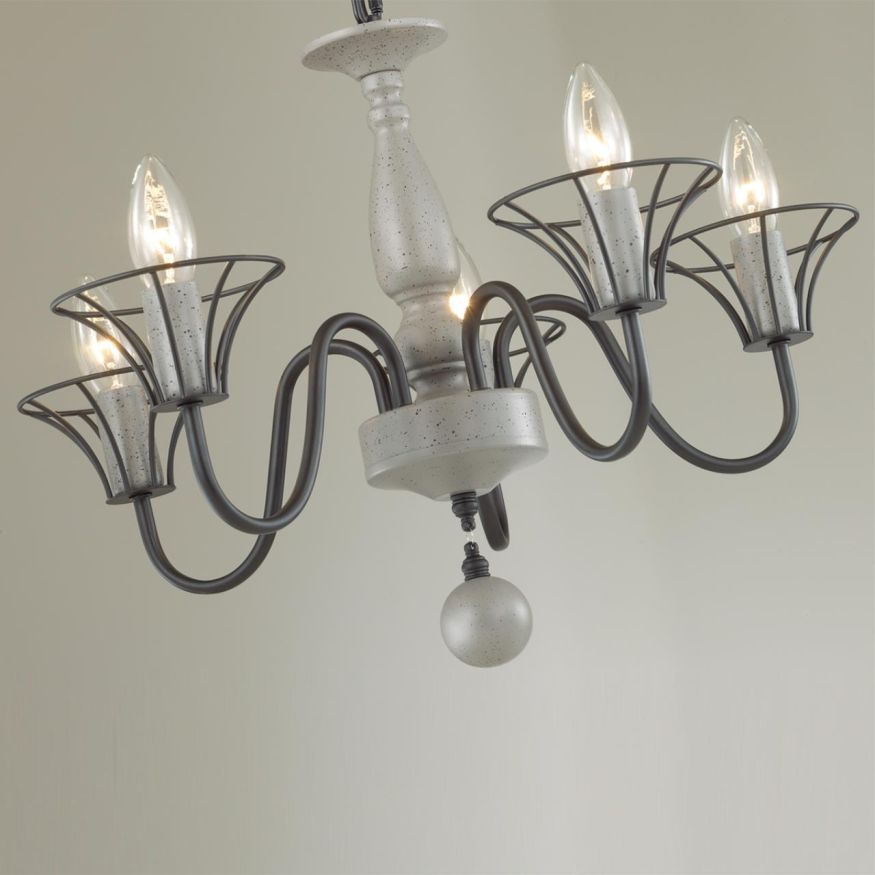 Люстра LUMION 5295/5 LAKE серый