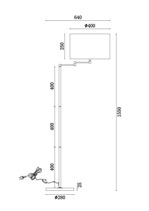 Напольный светильник (торшер) Freya FR5112FL-01CH Freya Joan Хром