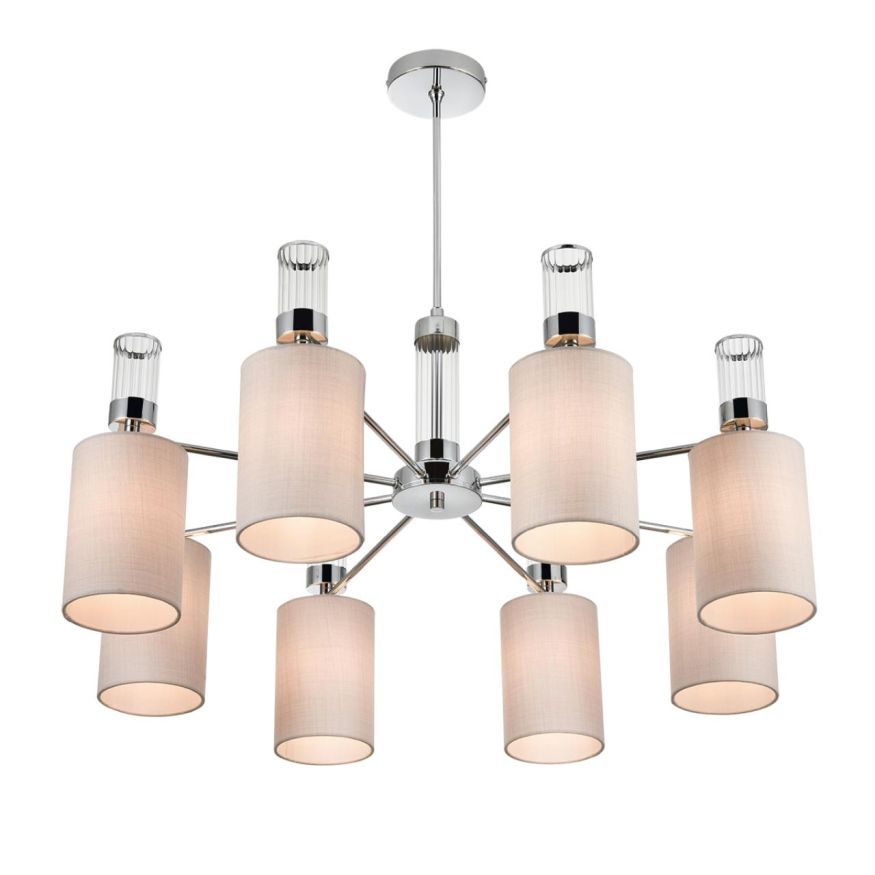 Люстра подвесная LUMION 6585/8 ARNIKA хром, бежевый