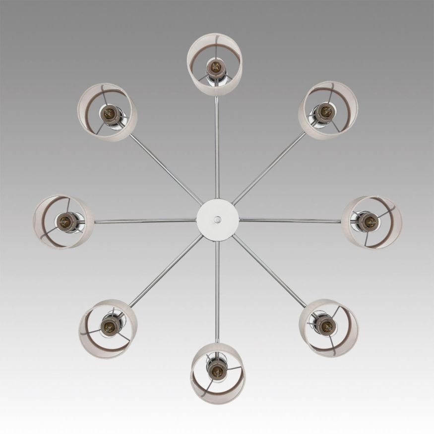 Люстра подвесная LUMION 6585/8 ARNIKA хром, бежевый