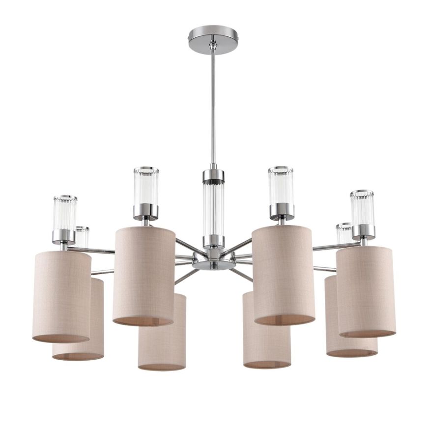 Люстра подвесная LUMION 6585/8 ARNIKA хром, бежевый