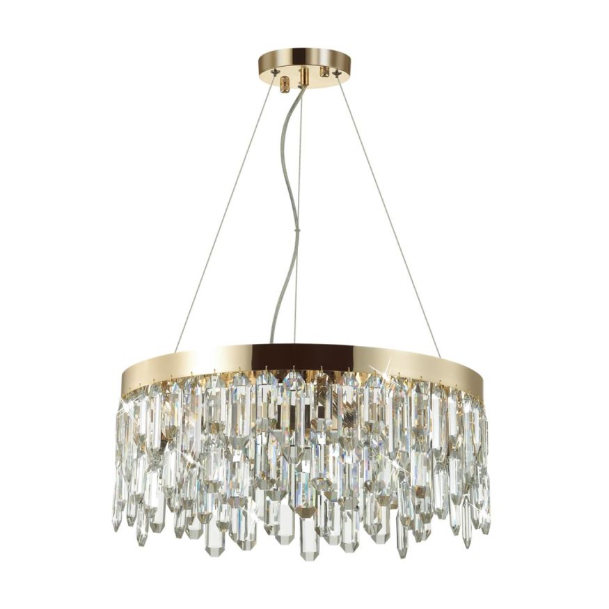 Люстра ODEON LIGHT 4986/6 DAKISA золотой/хрусталь
