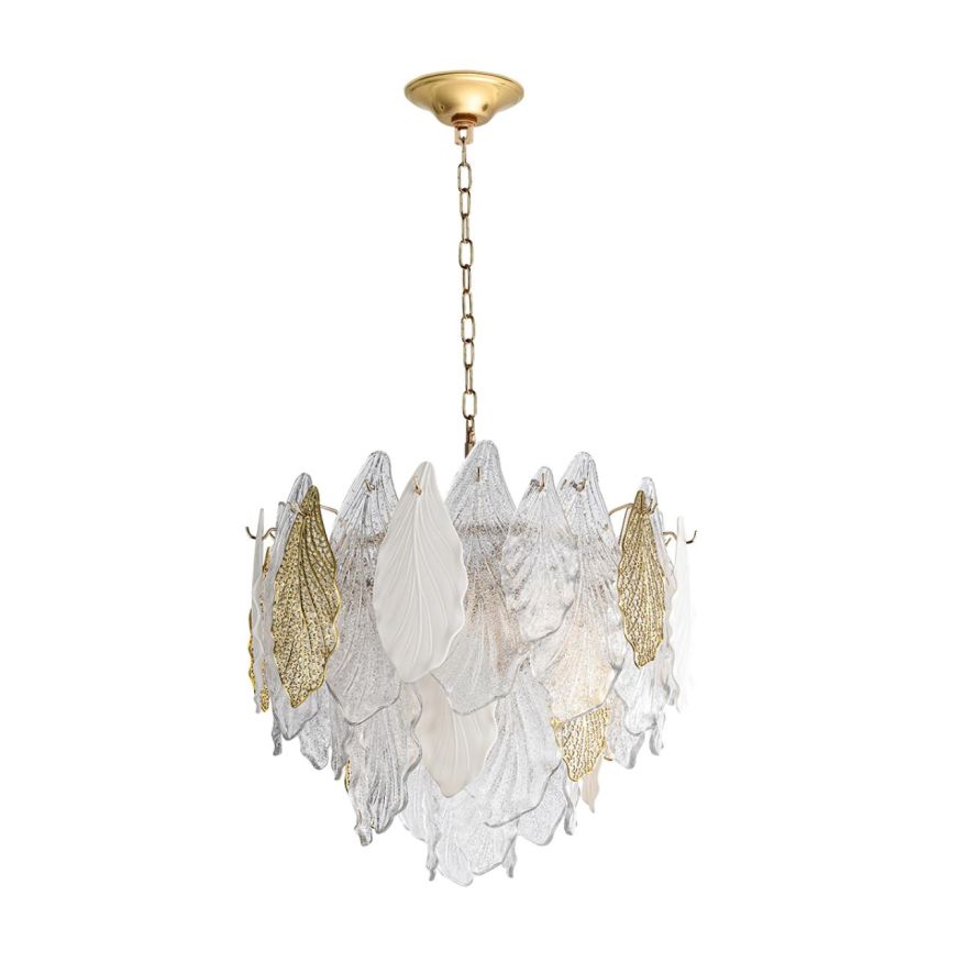 Люстра ODEON LIGHT 5052/8 LACE золото/прозрачный/белый