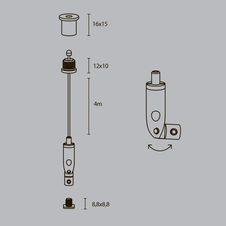 Комплектующие для профиля Led Strip ALM-3535R-P-2M MAYTONI Радиусный профиль Серебро