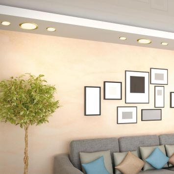 Встраиваемый светодиодный светильник с переключателем цветовой температуры NOVOTECH 358950 LANTE бронза светлая