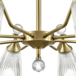 Люстра потолочная LUMION 8046/8C AURICA латунь, прозрачный