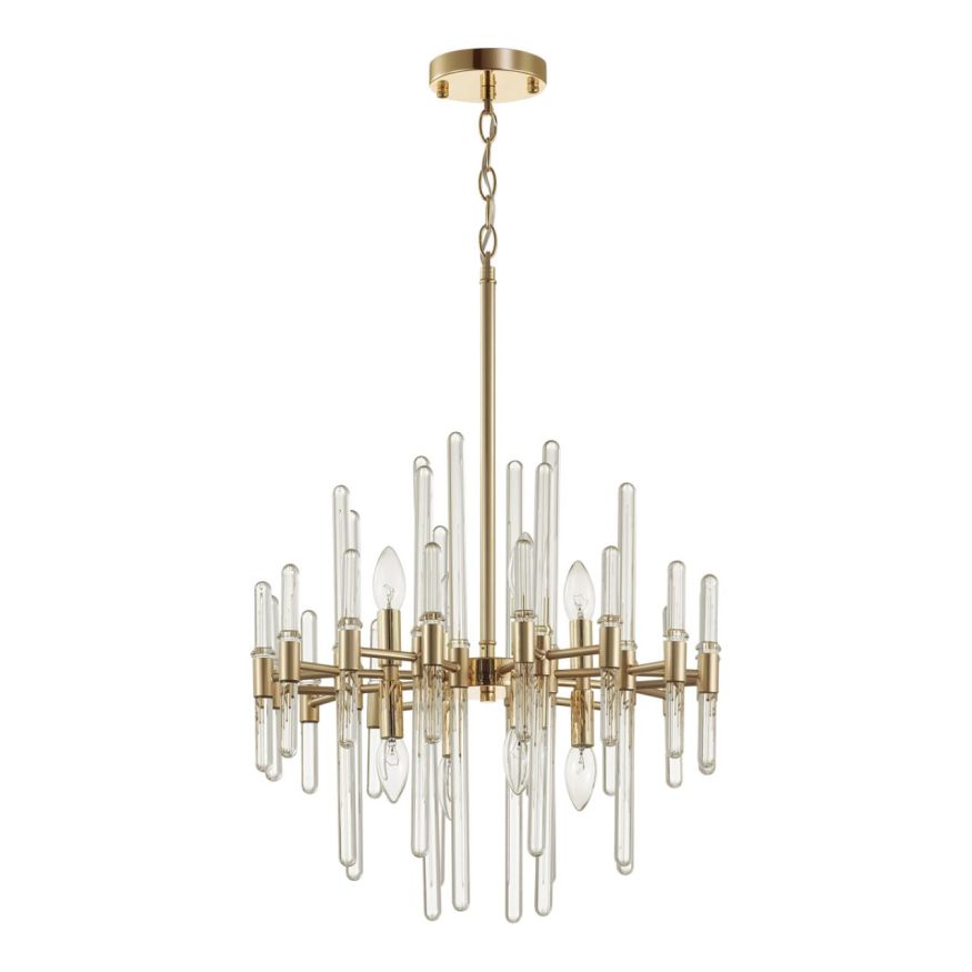 Люстра ODEON LIGHT 4988/8 STIKA золотой/стекло