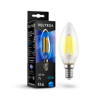 Лампочка Voltega 8461 Voltega Candle dim 5W Прозрачный