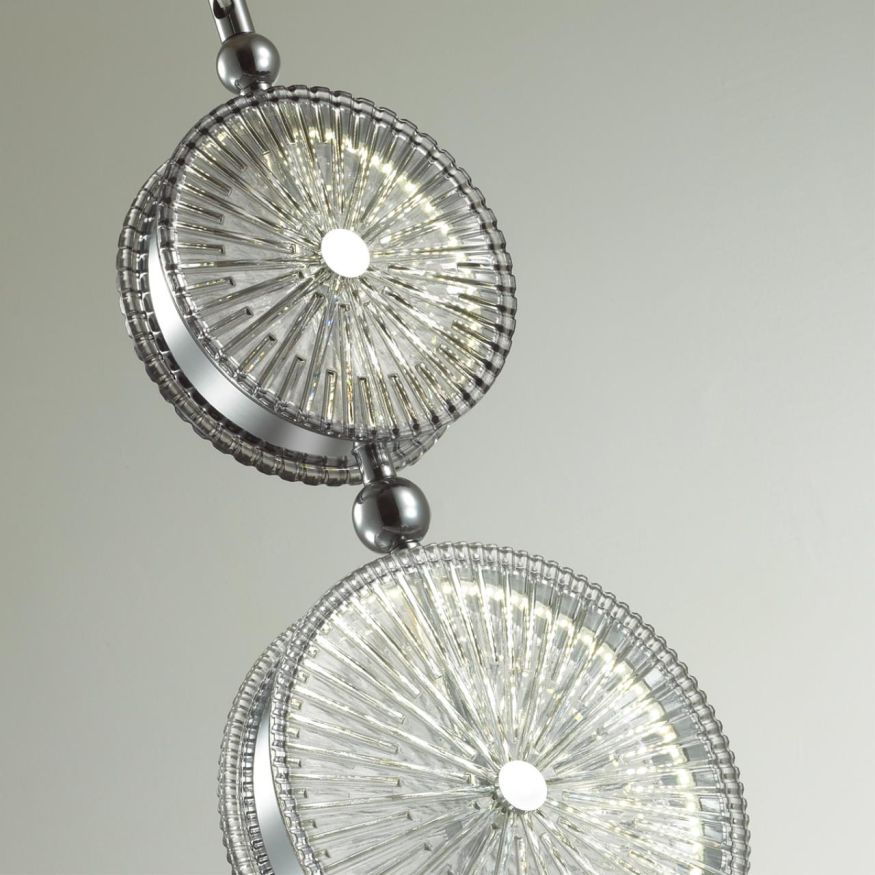 Подвес ODEON LIGHT EXCLUSIVE 5416/13LA CARAMELLA хром/серый/светло-серый