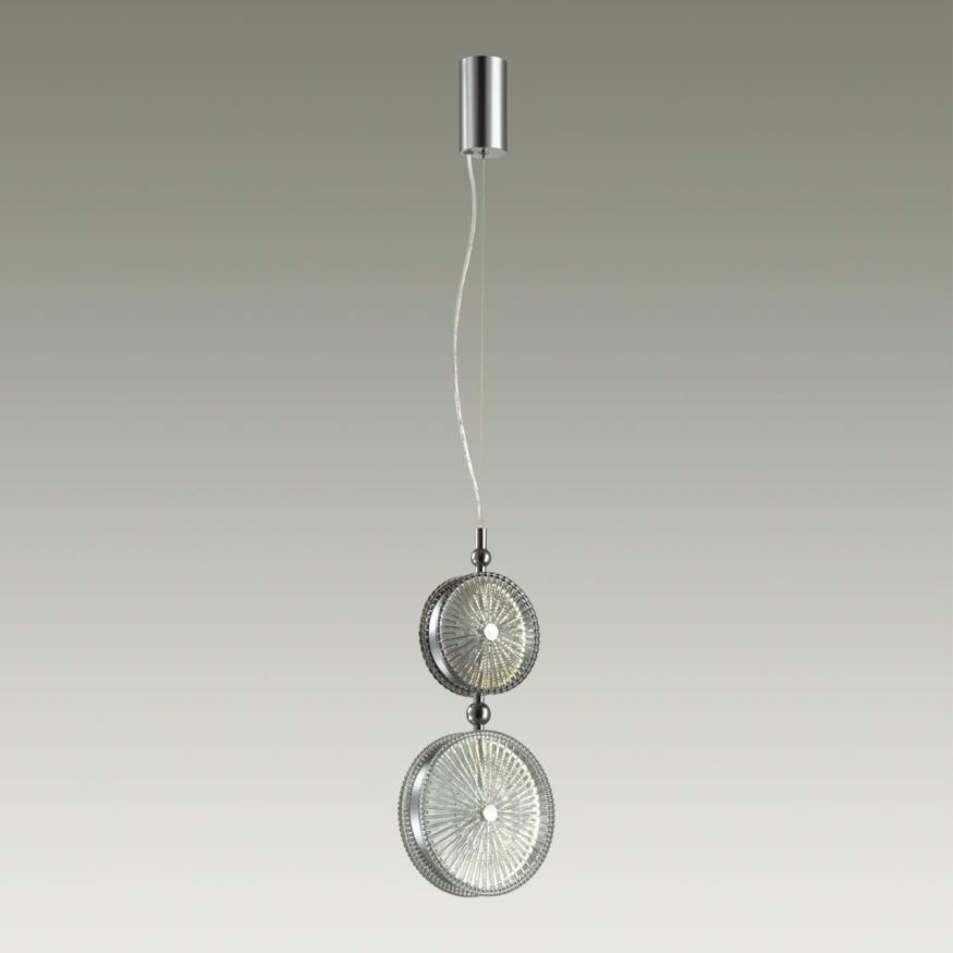 Подвес ODEON LIGHT EXCLUSIVE 5416/13LA CARAMELLA хром/серый/светло-серый