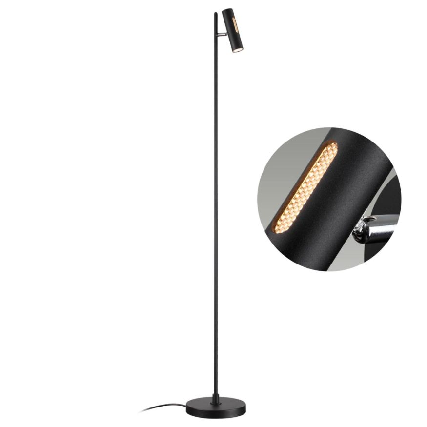 Напольный светильник ODEON LIGHT 6643/5FL MALI черный/металл/акрил