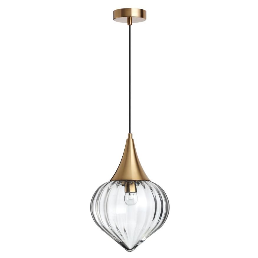 Подвес ODEON LIGHT 4950/1 KESTA бронзовый/прозрачный/стекло