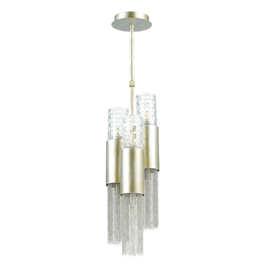Подвес ODEON LIGHT 4631/6 PERLA серебристый/стекло/металл.цепочки