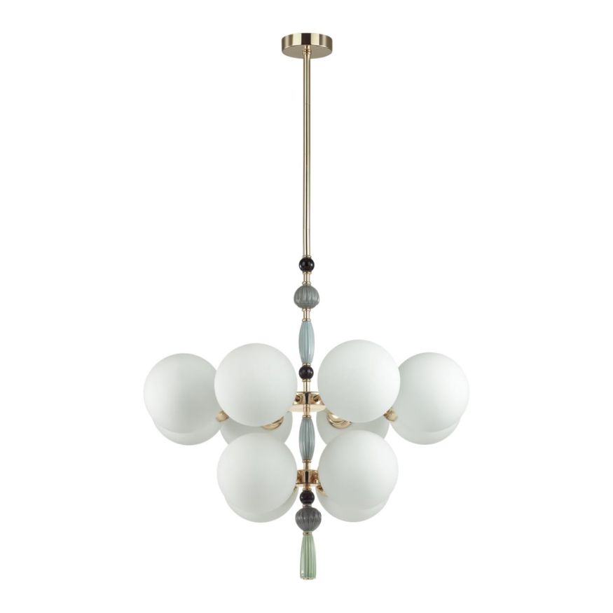 Люстра ODEON LIGHT EXCLUSIVE 5405/12 Palle золотой/серый/голубой/зеленый/белый матовый