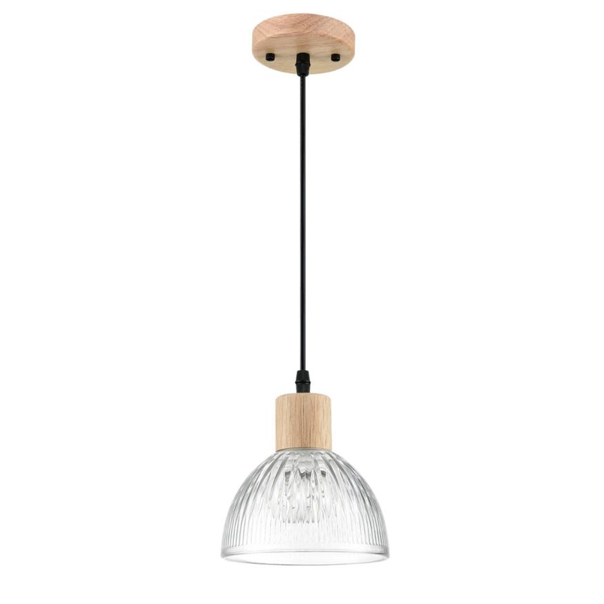 Светильник подвесной LUMION 8055/1А NATANA дерево, прозрачный