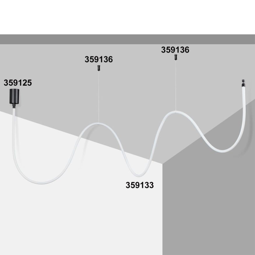 База для накладного монтажа светильников 359128-359133 NOVOTECH 359125 RAMO черный