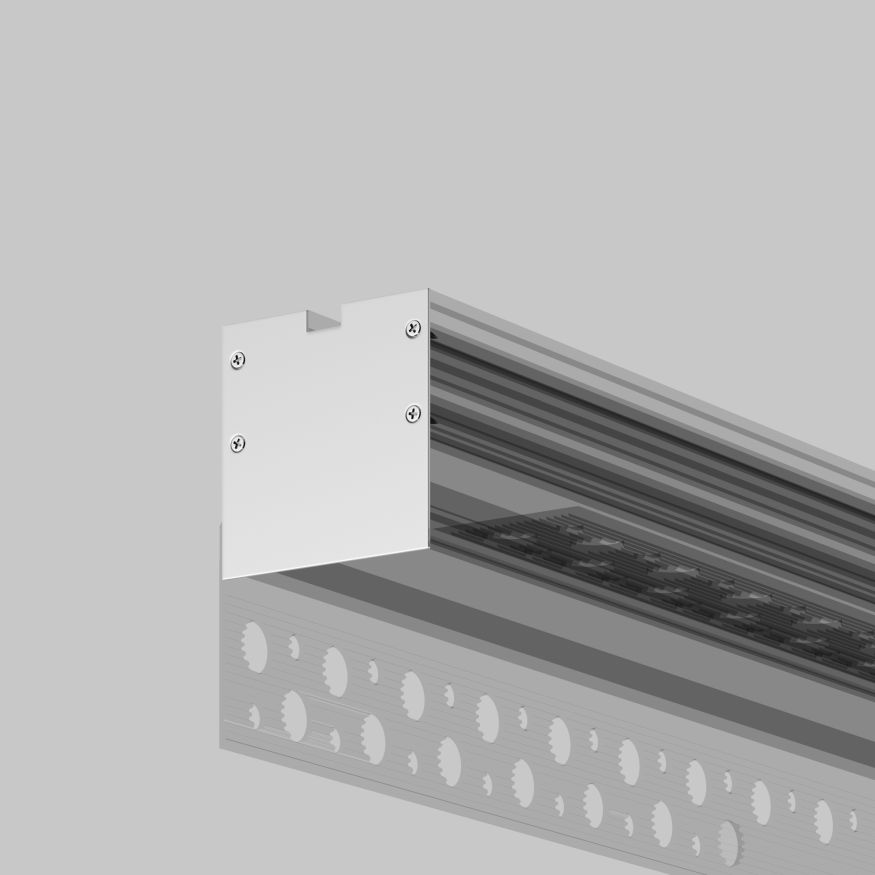 Комплектующие для профиля Led Strip 642058 MAYTONI Встраиваемый со скрытым фланцем профиль Серебро