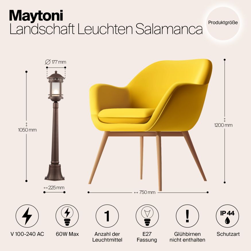 Ландшафтный светильник Outdoor O031FL-01BR MAYTONI Salamanca Коричневый