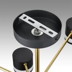 Люстра потолочная LUMION 8240/8C LANIKA черный, латунь