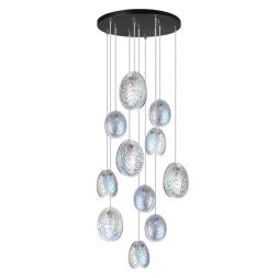 Люстра каскадная ODEON LIGHT 5039/11 MUSSELS черный/перламутровый