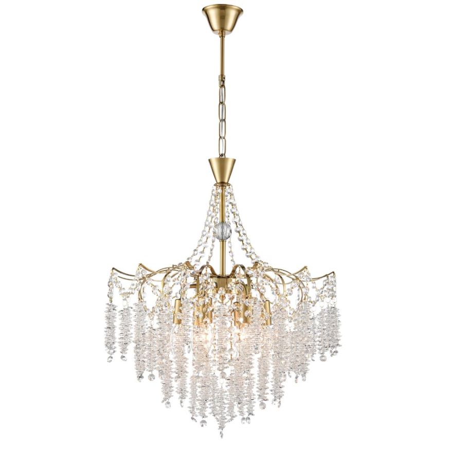 Люстра подвесная LUMION 8243/6 KRISTINA латунь