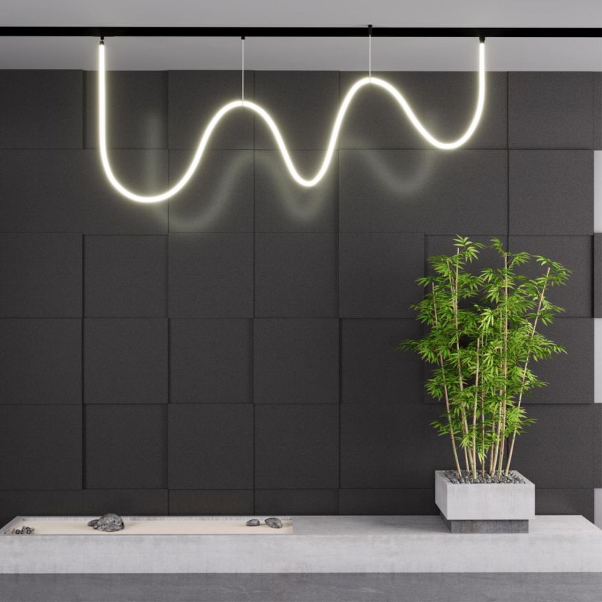 Трековый светильник «ГИБКИЙ НЕОН» для низковольтного шинопровода FLUM NOVOTECH 359139 RAMO черный