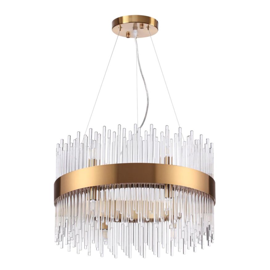 Люстра ODEON LIGHT 4722/12 FOCCO бронзовый/стекло/прозрачный
