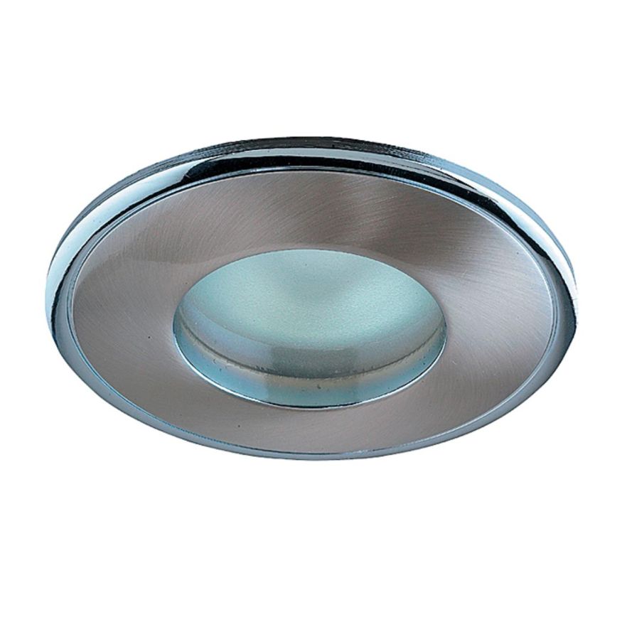 Встраиваемый неповоротный светильник NOVOTECH 369302 AQUA никель, ободок - хром