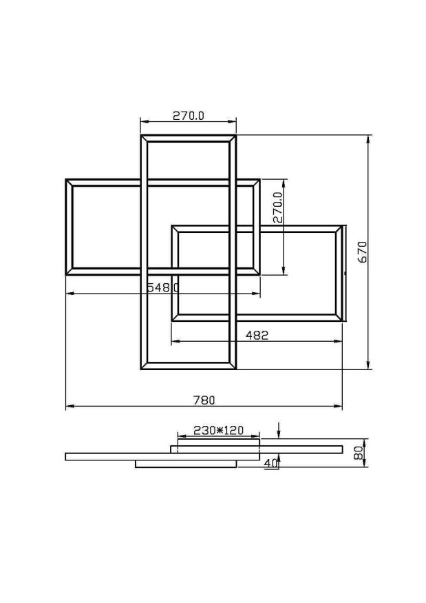 Потолочный светильник Maytoni MOD016CL-L80BK Maytoni Rida Черный