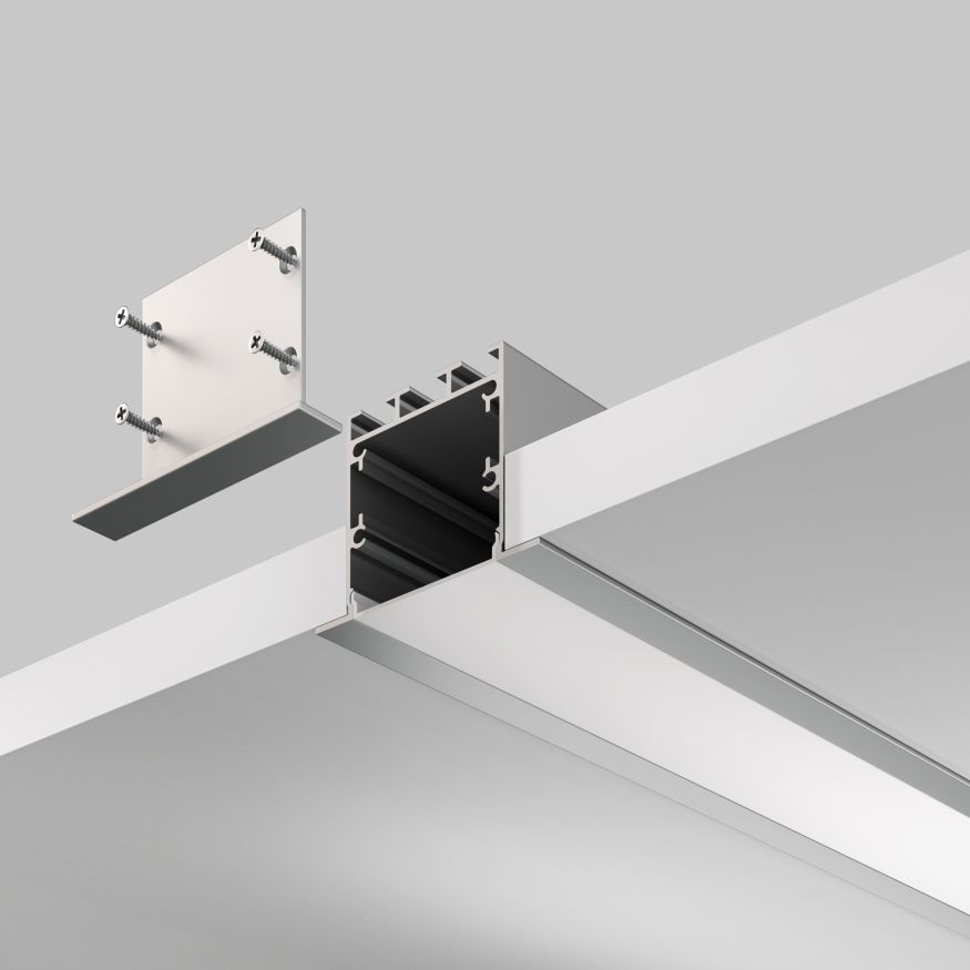 Профиль Led Strip ALM-5035-S-2M MAYTONI Встраиваемый с накладным фланцем профиль Серебро