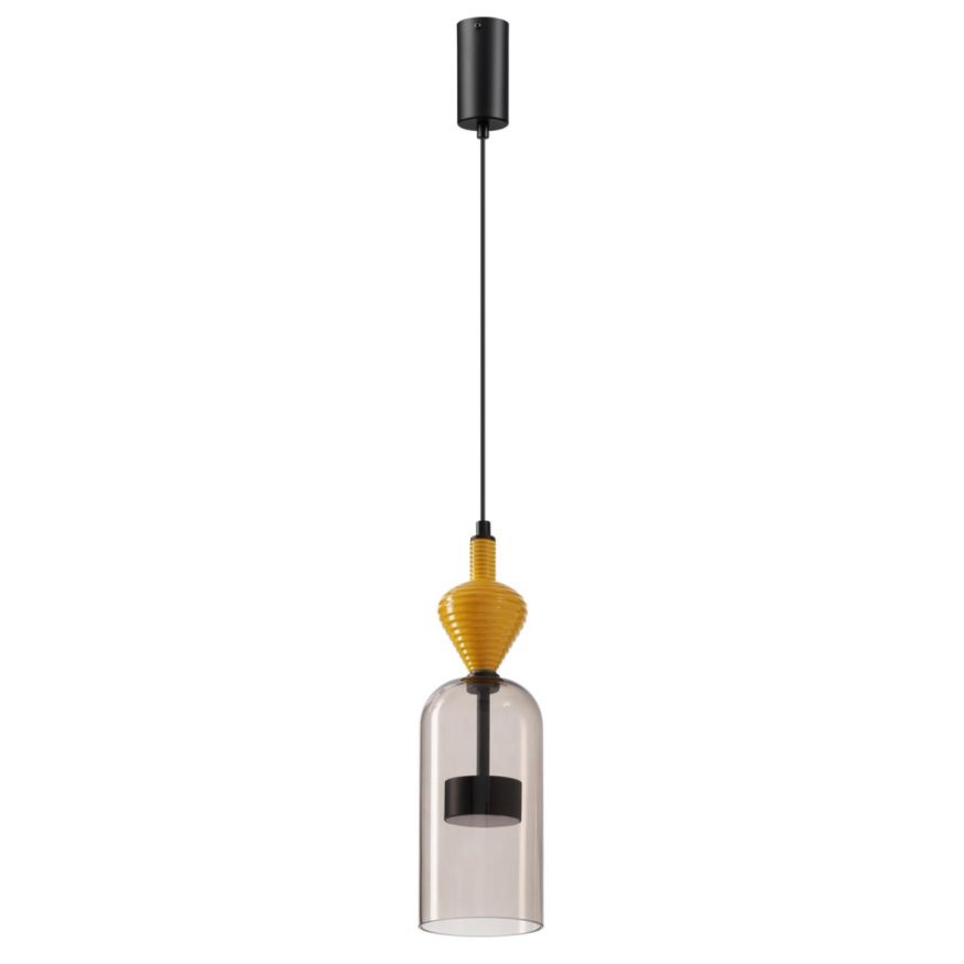 Подвес ODEON LIGHT 5046/12LB PALLETA черный/светл.коричневый